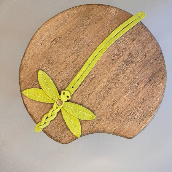 Portland Leather Dragonfly Charm LIME FAST SHIP Bag Purse Charm NEW! - Picture 3 of 6